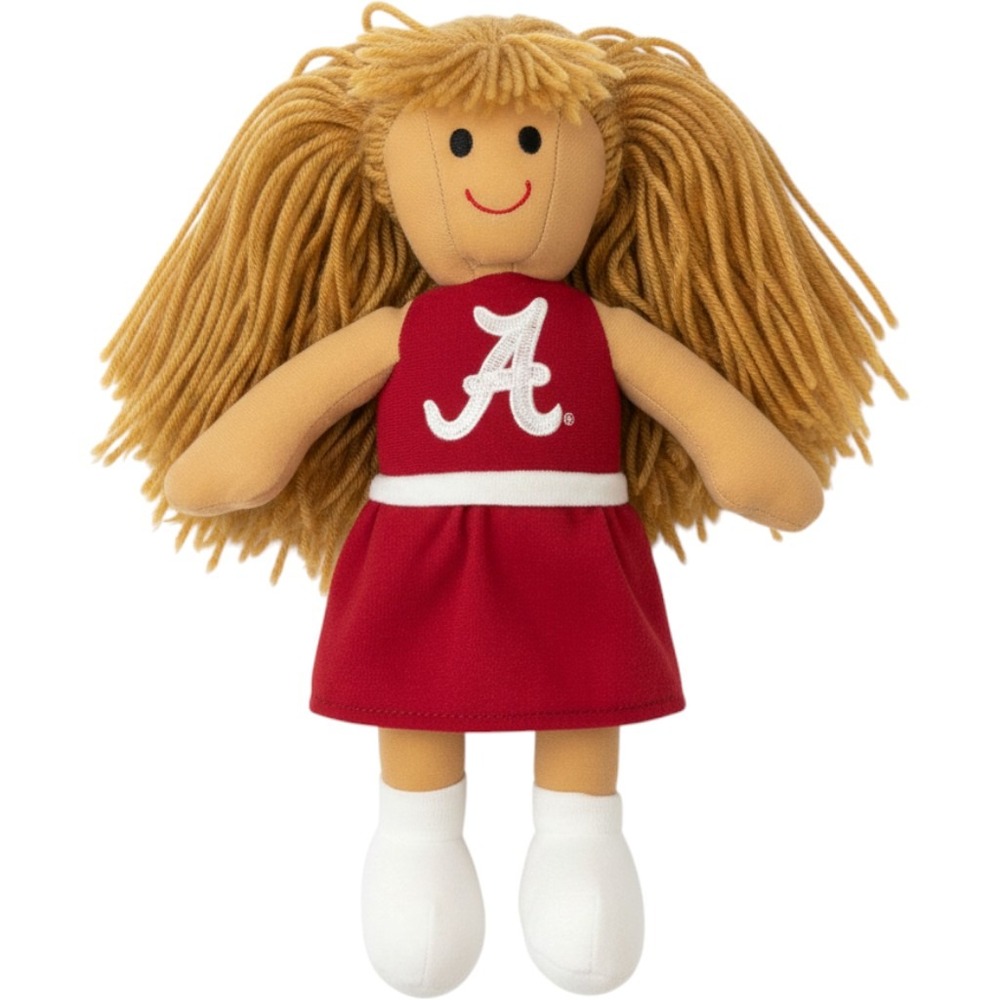 Alabama Crimson Tide Cheerleader Rag Doll Jenkins Enterprises Plush 12 Inch